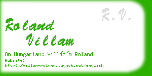 roland villam business card